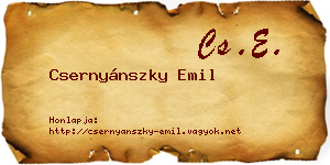 Csernyánszky Emil névjegykártya